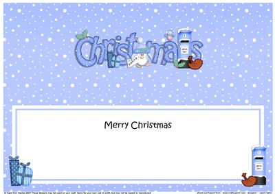 Xmas Christmas Penguin Postbox Matching Large Dl Insert