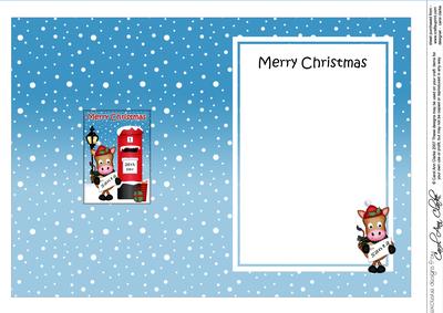 Christmas Gigi Horse Postbox 5x7 Matching Insert