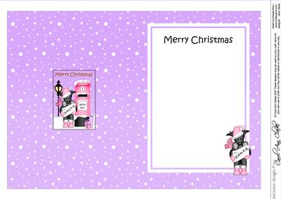 Christmas Hamish Scotie Dog Postbox 5x7 Matching Insert