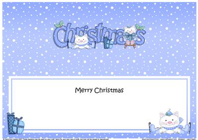 Christmas Cute Little Cats Matching Large Dl Insert