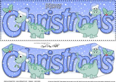 Large Dl Christmas Denis Dinosaur 3D Decoupage