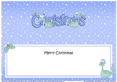 Christmas Denis Dinosaur Matching Large Dl Insert