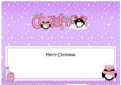 Christmas Cute Little Penguins Matching Large Dl Insert