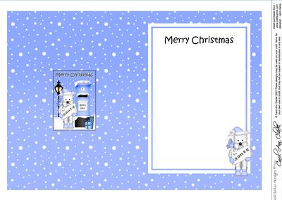 Christmas Jock Westie Dog Postbox 5x7 Matching Insert