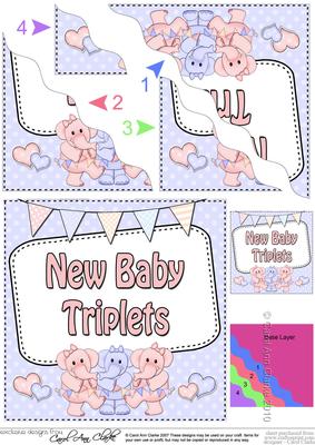 New Baby Triplets Wavy Corner Side Stacker