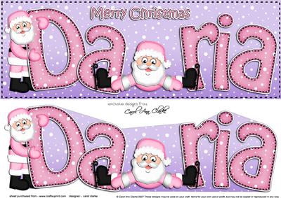 Xmas Daria Santa Large Dl & 3D Decoupage