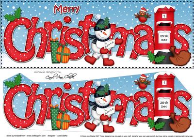 Large Dl Christmas Snowman Postbox 3D Decoupage