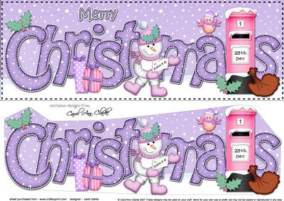 Large Dl Christmas Snowman Postbox 3D Decoupage