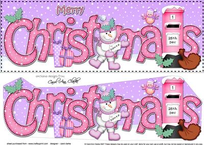 Large Dl Christmas Snowman Postbox 3D Decoupage