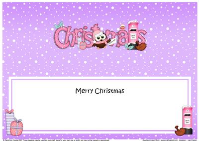 Large Dl Christmas Little Hoot Owl Postbox Insert