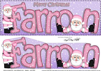 Xmas Farron Santa Large Dl & 3D Decoupage