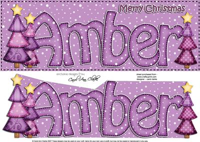 Xmas Amber Xmas Trees Large Dl & 3D Decoupage