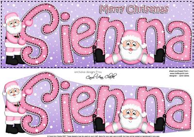 Xmas Sienna Santa Large Dl & 3D Decoupage