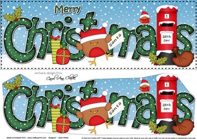 Large Dl Christmas Bobbin Robin Postbox 3D Decoupage