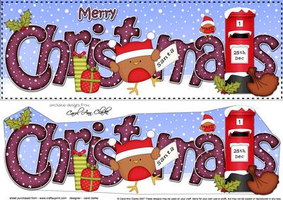 Large Dl Christmas Bobbin Robin Postbox 3D Decoupage