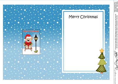 Christmas Livvy Bear Lamp Post 5x7 Matching Insert