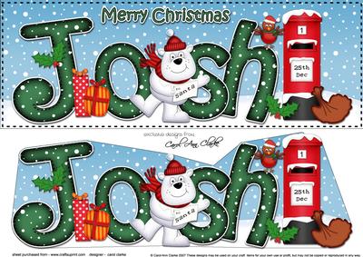Large Dl Xmas Josh Polar Bear 3D Decoupage