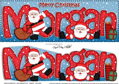 Large Dl Xmas Morgan Santa 3D Decoupage