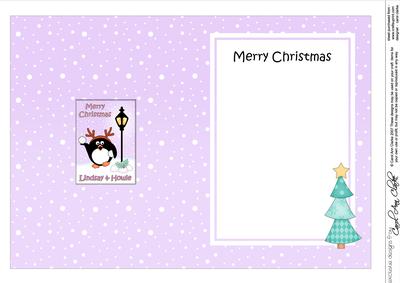 Xmas Lindsay & Howie Pip Penguin 5x7 Matching Insert