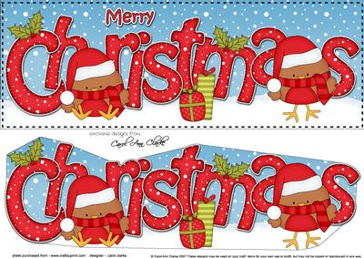 Large Dl Christmas Bobbin Robin Quick Card 3D Decoupage