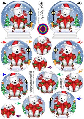 3D Sledging Westie Dog Snow Globe Shaped Tree Decoration