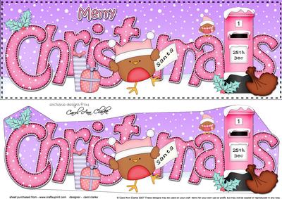 Large Dl Christmas Bobbin Robin Postbox 3D Decoupage