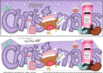 Large Dl Christmas Bobbin Robin Postbox 3D Decoupage