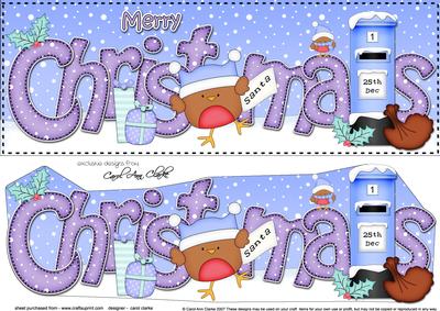 Large Dl Christmas Bobbin Robin Postbox 3D Decoupage