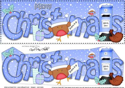 Large Dl Christmas Bobbin Robin Postbox 3D Decoupage