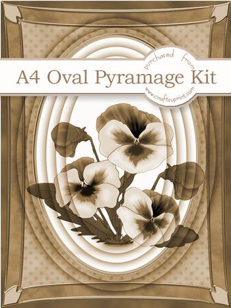 A4 Pansy in Nutmeg Pyramage Kit
