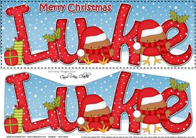 Large Dl Xmas Luke Bobbin Robins & 3D Decoupage