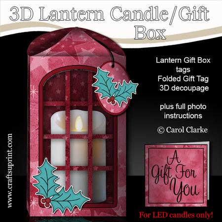 3D Xmas Stars Lantern Candle/gift Box Kit
