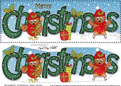 Large Dl Christmas Cute Robins Quick Card 3D Decoupage