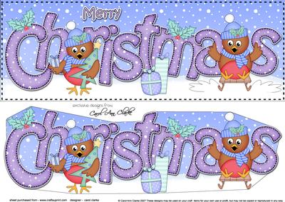 Large Dl Christmas Cute Robins Quick Card 3D Decoupage