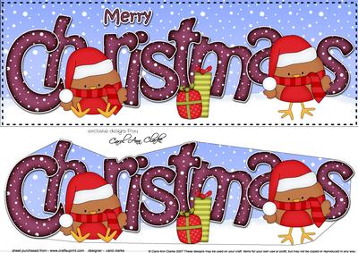 Large Dl Christmas Little Bobbin Robin 3D Decoupage