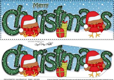 Large Dl Christmas Little Bobbin Robin 3D Decoupage