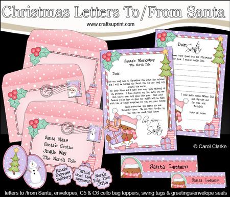 Xmas Bobbin Robin Child's Santa Letter to and from Santa