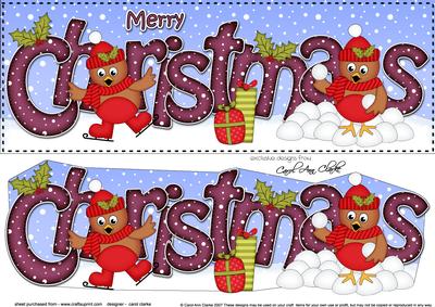 Large Dl Christmas Cute Little Robin 3D Decoupage