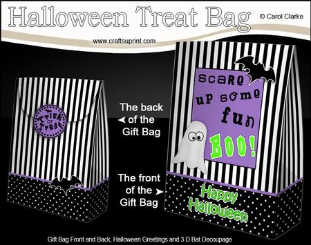3D Spooky Ghoul Ghost Halloween Gift Bag Mini Kit