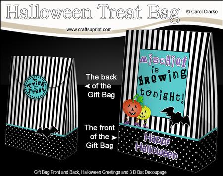 3D Spooky Pumpkins Halloween Gift Bag Mini Kit