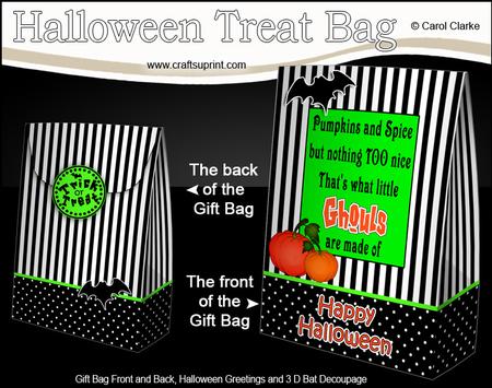 3D Spooky Pumpkins Halloween Gift Bag Mini Kit