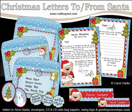 Xmas Livvy Bear Child's Santa Letter to and from Santa