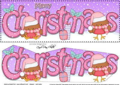 Large Dl Christmas Bobbin Robin 3D Decoupage