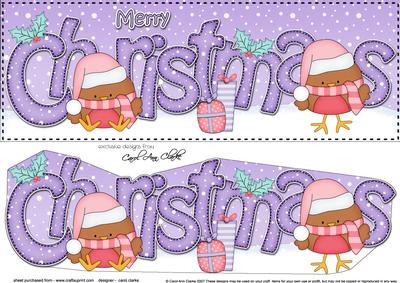 Large Dl Christmas Bobbin Robin 3D Decoupage