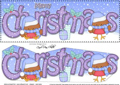 Large Dl Christmas Bobbin Robin 3D Decoupage