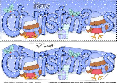 Large Dl Christmas Bobbin Robin 3D Decoupage