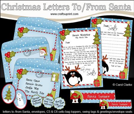 Xmas Pip Penguin Child's Santa Letter to and from Santa