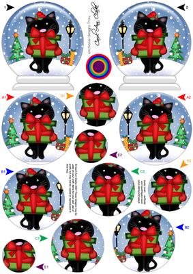 3D Milly Moo Cow's Present Snow Globe Shaped Tree Decoration
