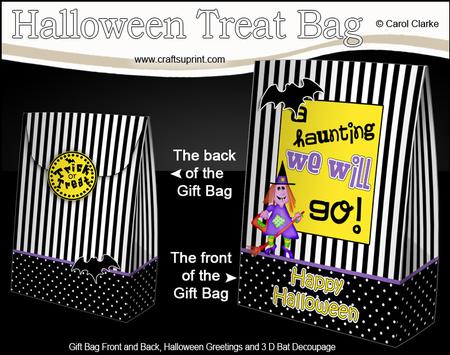 3D Spooky Witch Halloween Gift Bag Mini Kit