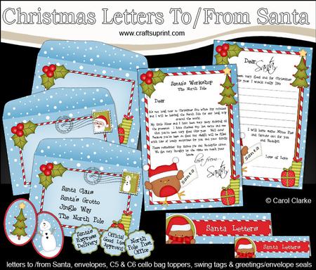 Xmas Bobbin Robin Child's Santa Letter to and from Santa